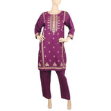 Women's Embroidered 2Pcs Shalwar Suit- 07 - Purple, Women, Shalwar Suits, Chase Value, Chase Value