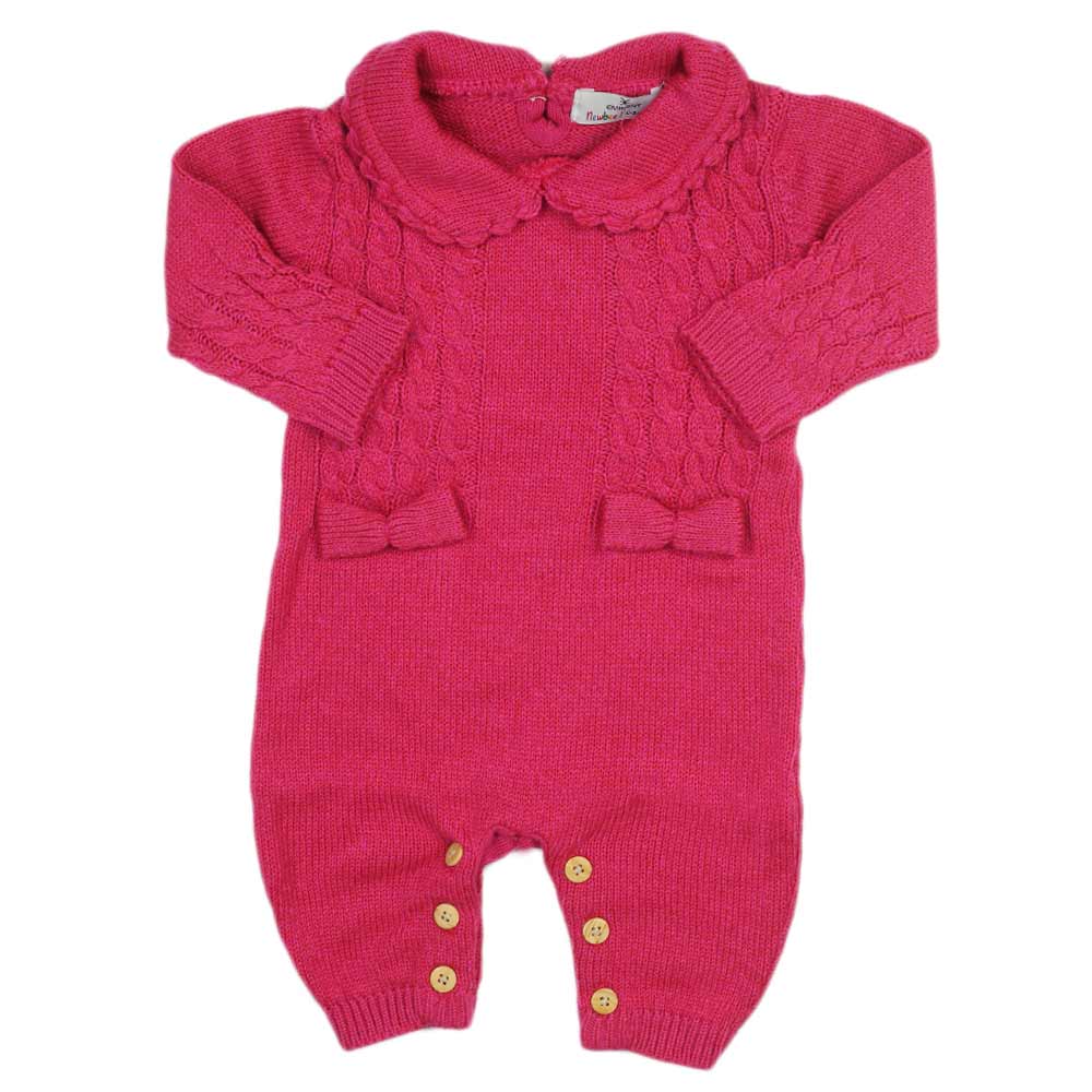 Newborn Girls Romper - Dark Pink, Newborn Girls Rompers, Chase Value, Chase Value