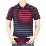 Men's Yarn Dyed Half Sleeves Polo T Shirt - Navy Blue, Men, T-Shirts And Polos, Chase Value, Chase Value