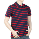 Men's Yarn Dyed Half Sleeves Polo T Shirt - Navy Blue, Men, T-Shirts And Polos, Chase Value, Chase Value