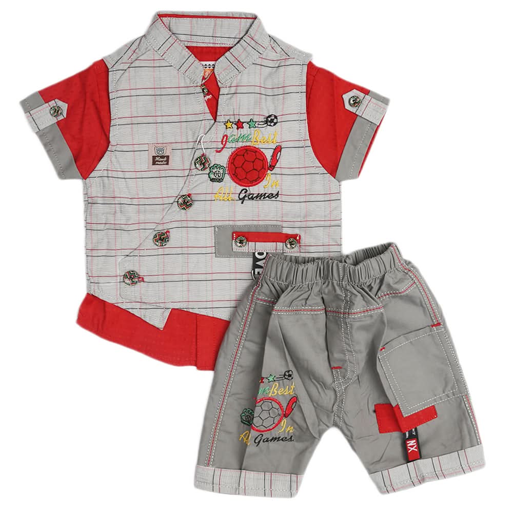 Newborn Baba Boys Suits - Red, Kids, Newborn Boys Sets And Suits, Chase Value, Chase Value