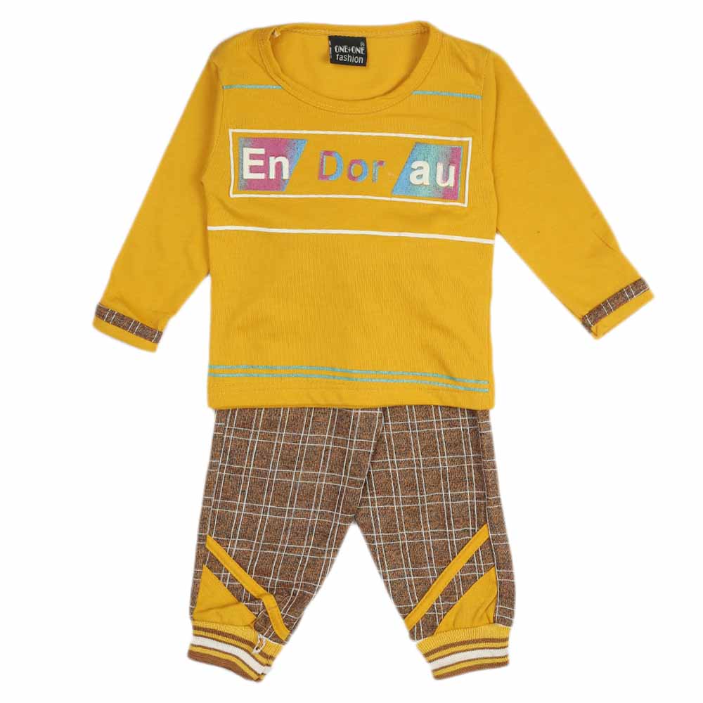 Newborn Boys Full Sleeves Suit - Mustard, Newborn Boys Sets & Suits, Chase Value, Chase Value