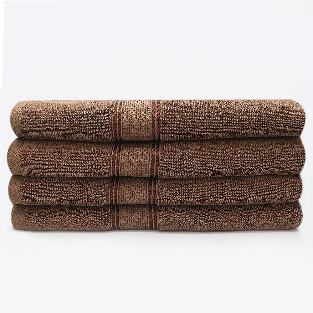 Terry Fancy Bath Towel - Dark Brown, Home & Lifestyle, Bath Towels, Chase Value, Chase Value