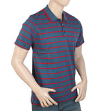 Men's Yarn Dyed Half Sleeves Polo T Shirt - Steel Blue, Men, T-Shirts And Polos, Chase Value, Chase Value