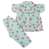 Girls Half Sleeves Sleeping Suit - Winter Mint, Kids, Girls Sets And Suits, Chase Value, Chase Value