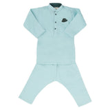 Boys Embroidered Kurta Pajama - Cyan, Kids, Boys Shalwar Kameez, Chase Value, Chase Value