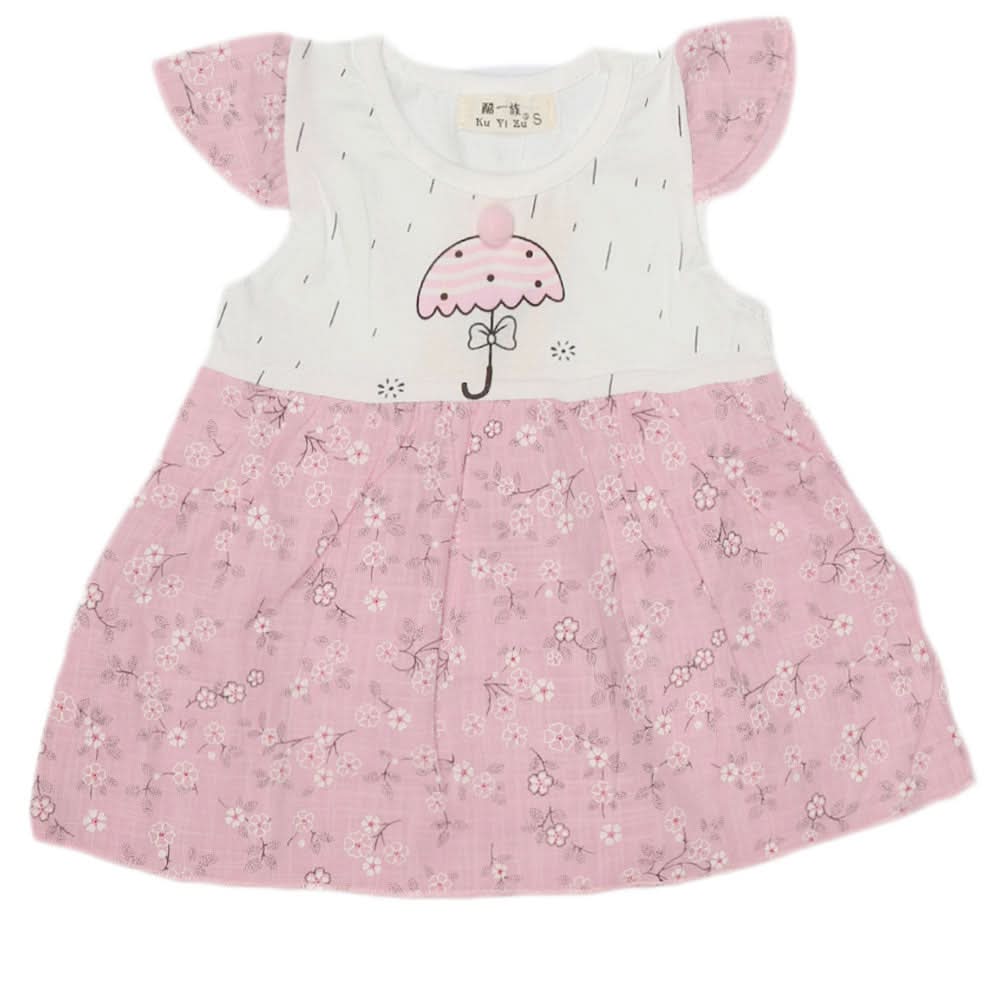 Newborn Baby Frock - Pink, Kids, NB Girls Frocks, Chase Value, Chase Value