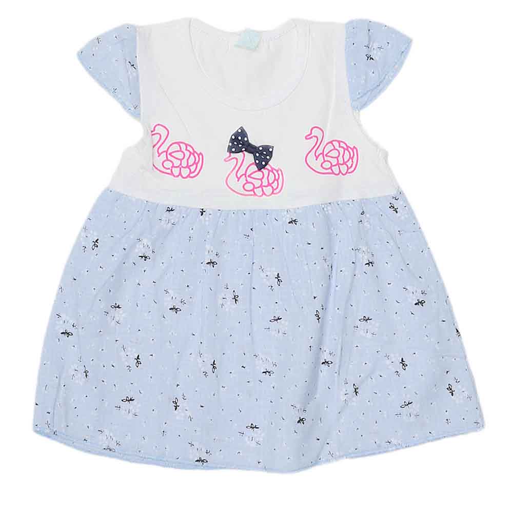 Newborn Baby Frock - Blue, Kids, NB Girls Frocks, Chase Value, Chase Value