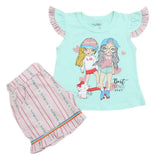 Newborns Girls Half Sleeves Suits - Cyan, Kids, Newborn Girls Sets And Suits, Chase Value, Chase Value