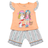 Newborns Girls Half Sleeves Suits - Peach, Kids, New Born Girls Sets And Suits, Chase Value, Chase Value