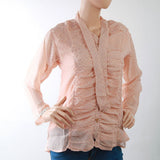 Women's Printed Western Top Front Button - Peach, Women, T-Shirts And Tops, Chase Value, Chase Value
