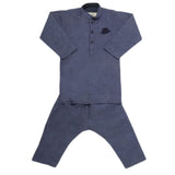Boys Embroidered Kurta Pajama - Navy Blue, Kids, Boys Shalwar Kameez, Chase Value, Chase Value
