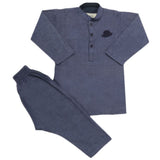 Boys Embroidered Kurta Pajama - Navy Blue, Kids, Boys Shalwar Kameez, Chase Value, Chase Value