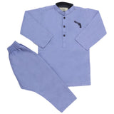 Boys Embroidered Kurta Pajama - Blue, Kids, Boys Shalwar Kameez, Chase Value, Chase Value