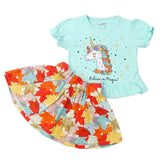 Newborns Girls Half Sleeves Suits - Cyan, Kids, New Born Girls Sets And Suits, Chase Value, Chase Value