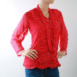 Women's Printed Western Top Front Button - Pink, Women, T-Shirts And Tops, Chase Value, Chase Value