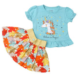 Newborns Girls Half Sleeves Suits - Sea Blue, Kids, New Born Girls Sets And Suits, Chase Value, Chase Value