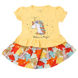 Newborns Girls Half Sleeves Suits - Mustard, Kids, New Born Girls Sets And Suits, Chase Value, Chase Value