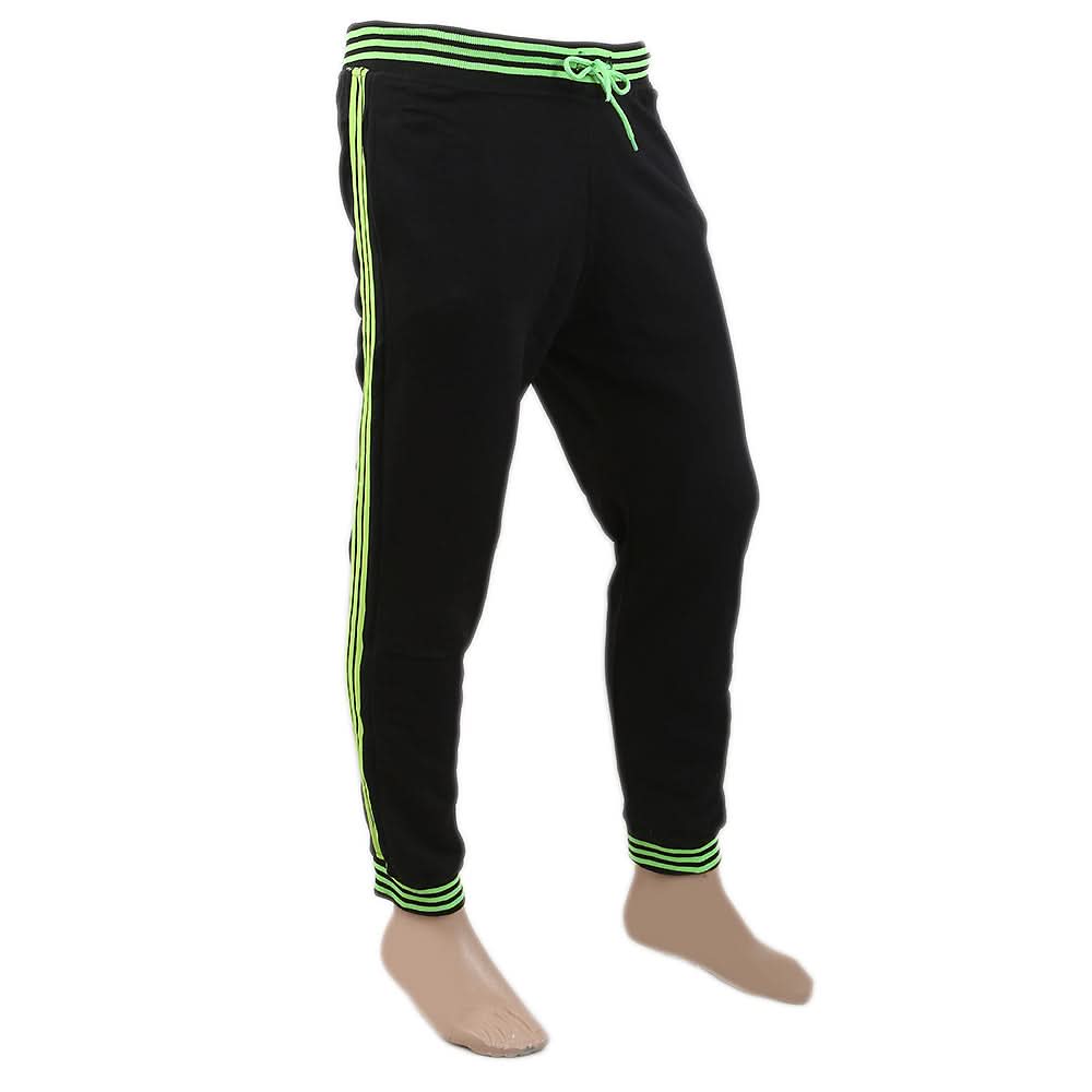Men's Yarn Dyed Rib Trouser - Black, Men, Lowers And Sweatpants, Chase Value, Chase Value