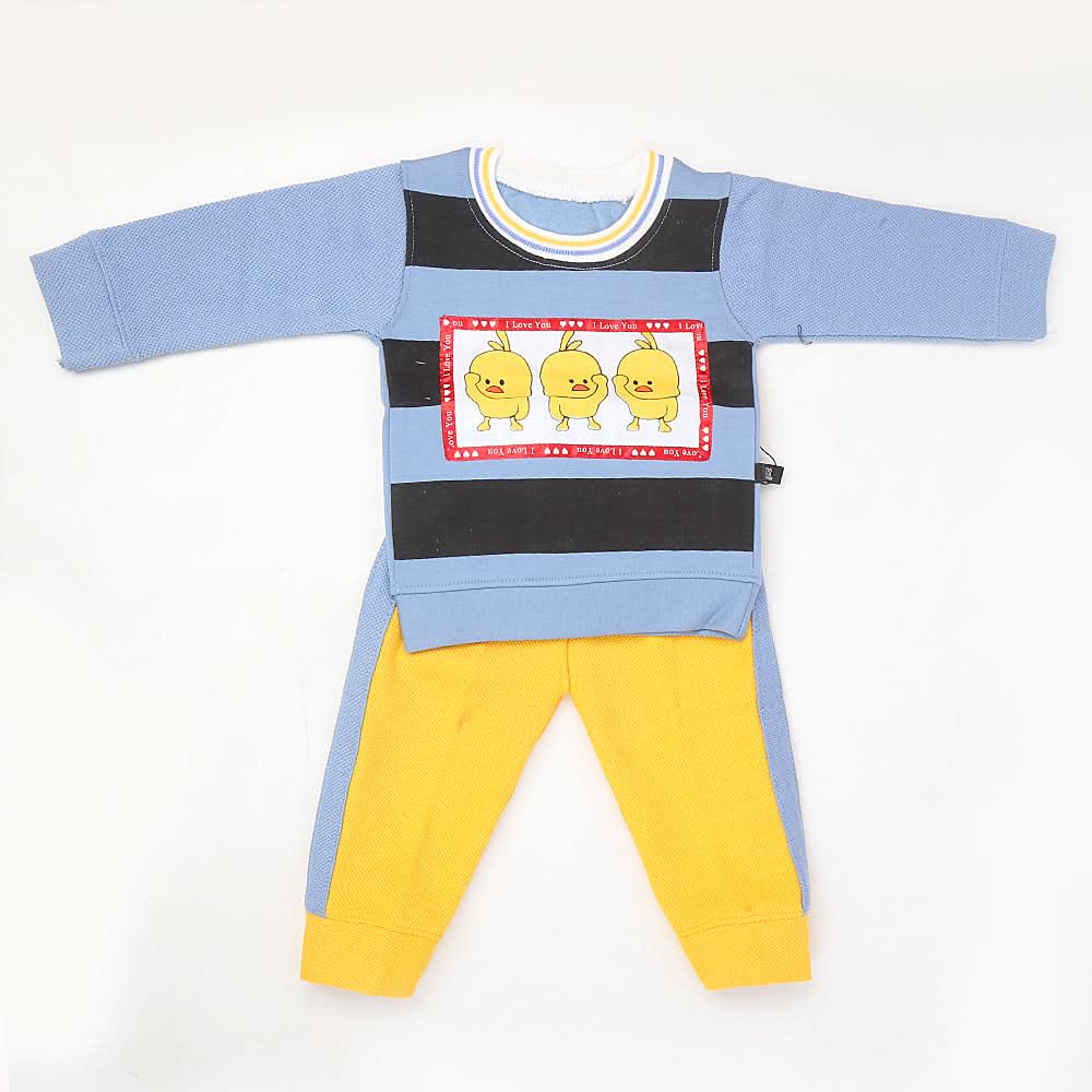 Boys Full Sleeves Fleece Suit 42717 - Blue, Kids, Boys Sets And Suits, Chase Value, Chase Value