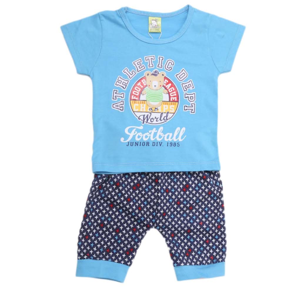 Newborn Boys Half Sleeves Suit - Blue, Kids, NB Boys Sets And Suits, Chase Value, Chase Value