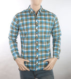 Men's Casual Check Shirt - Sky Blue, Men, Shirts, Chase Value, Chase Value