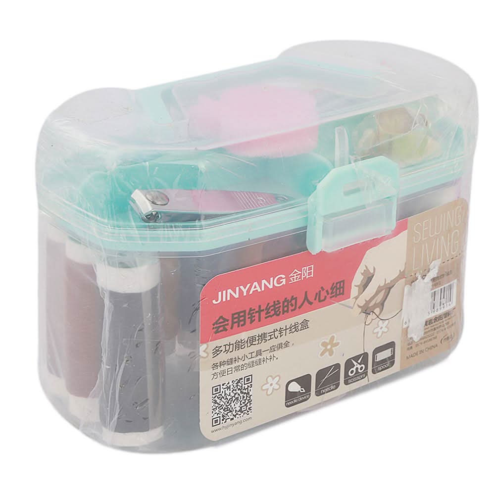 Sewing Box With Sewing Accessories - Cyan, Home & Decor, Chase Value, Chase Value