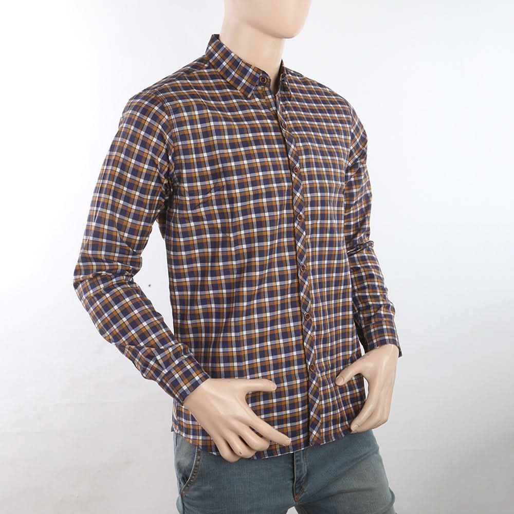 Men's Casual Check Shirt - Navy Blue, Men, Shirts, Chase Value, Chase Value