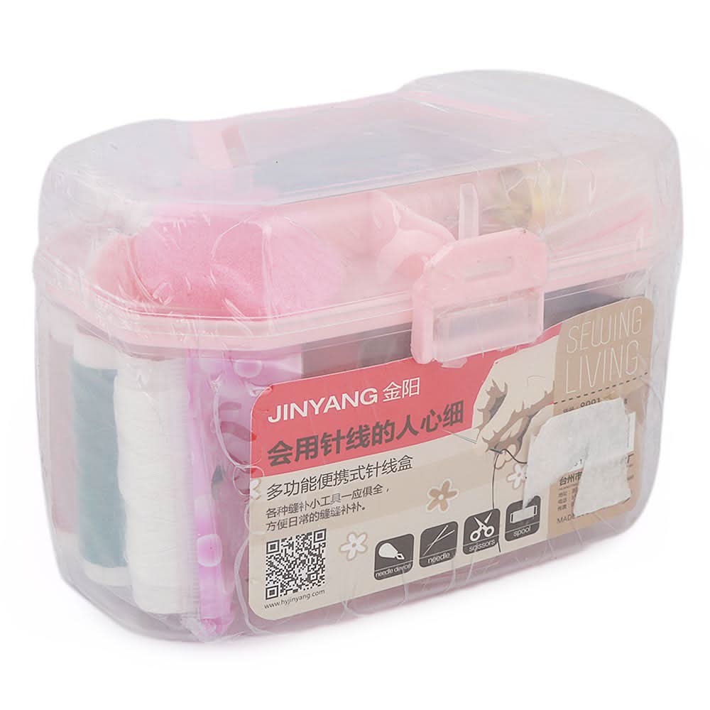 Sewing Box With Sewing Accessories - Pink, Home & Decor, Chase Value, Chase Value