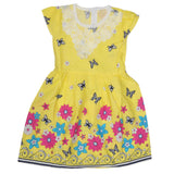 Girls Embroided Frock - Yellow, Kids, Girls Frocks, Chase Value, Chase Value