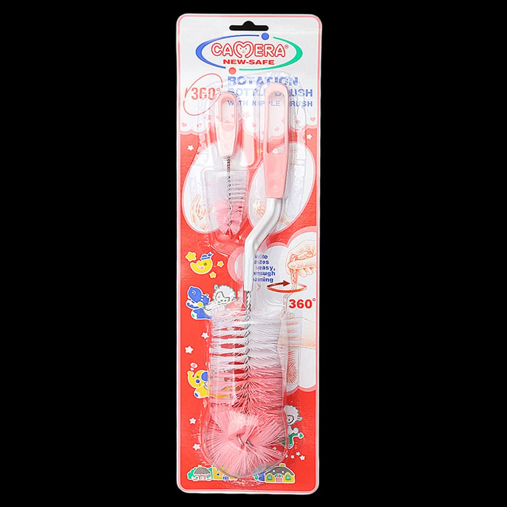 Camera Rotation Bottle Brush - Pink, Kids, Feeding Supplies, Chase Value, Chase Value