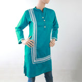 Women's Khaddar Kurti With Front Lace - Green, Women, Ready Kurtis, Chase Value, Chase Value