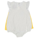 Newborn Girls Romper Half Sleeves - Yellow, Kids, NB Girls Rompers, Chase Value, Chase Value