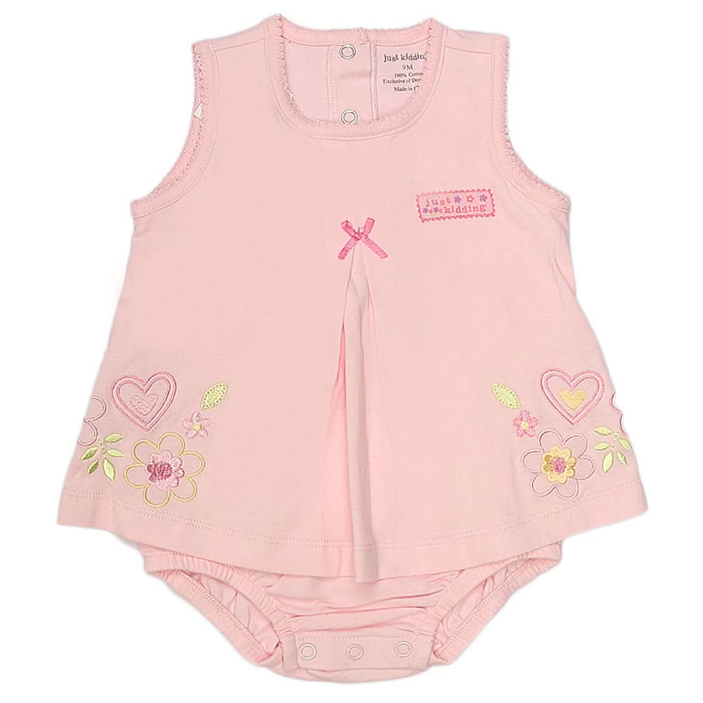 NewBorn Girls Romper Half Sleeves - Pink, Kids, NB Girls Rompers, Chase Value, Chase Value