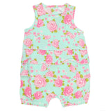 Newborn Girls Romper Half Sleeves - Cyan, Kids, NB Girls Rompers, Chase Value, Chase Value