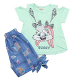Girls Pajama Suit - Cyan, Kids, Girls Sets And Suits, Chase Value, Chase Value