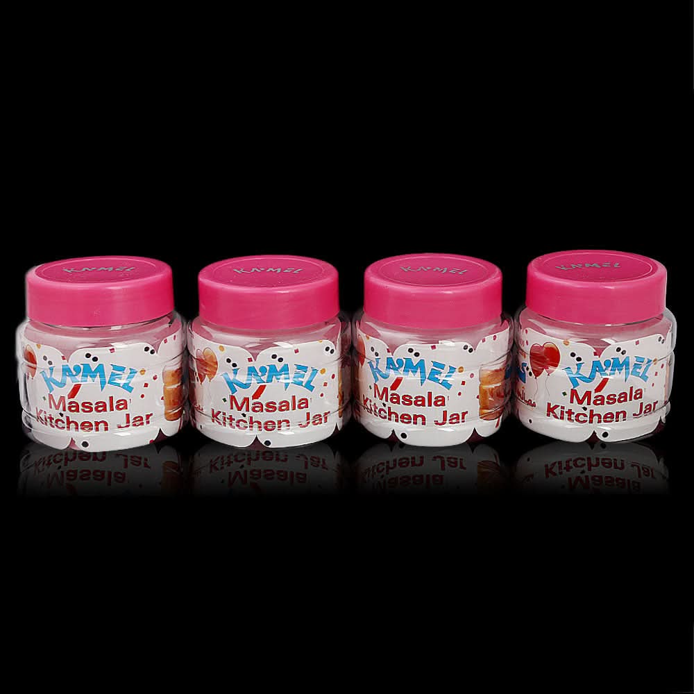 Spice Jar 4 Pcs - Pink, Crockery & Kitchenware, Chase Value, Chase Value