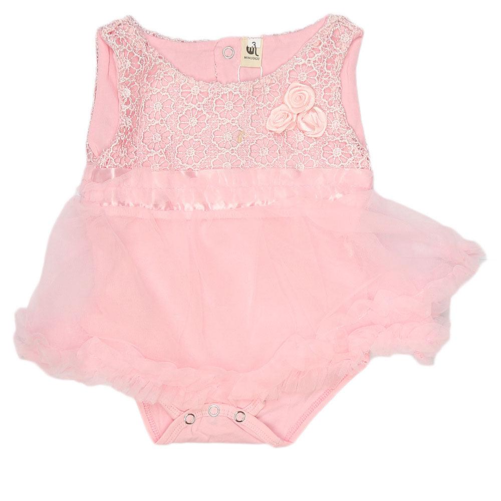 Newborn Baby Frill Romper - Pink, Kids, NB Girls Rompers, Chase Value, Chase Value