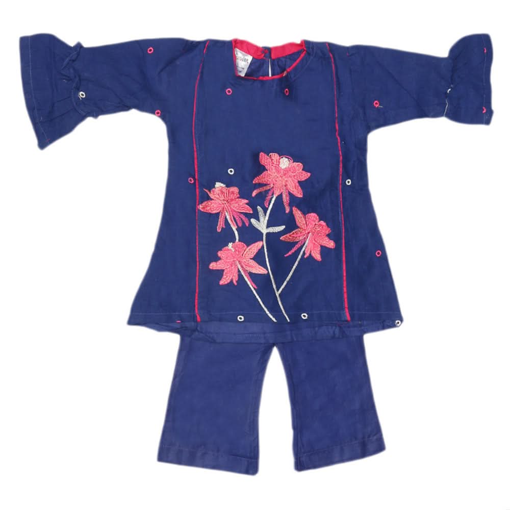 Newborn Girls Suit 2Pcs - Royal Blue, Kids, NB Girls Sets And Suits, Chase Value, Chase Value