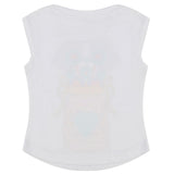 Girls Half Sleeves Printed T-Shirt - White, Girls T-Shirts, Chase Value, Chase Value