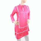Women's Khaddar Kurti With Lace - Pink, Women, Ready Kurtis, Chase Value, Chase Value