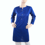 Women's Plain Khaddar Kurti - Royal Blue, Women, Ready Kurtis, Chase Value, Chase Value