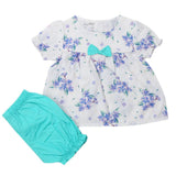 Newborns Girls Half Sleeves Suits - Sea Green, Kids, New Born Girls Sets And Suits, Chase Value, Chase Value