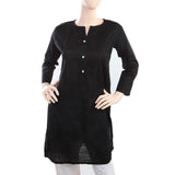 Women's Plain Khaddar Kurti - Black, Women, Ready Kurtis, Chase Value, Chase Value