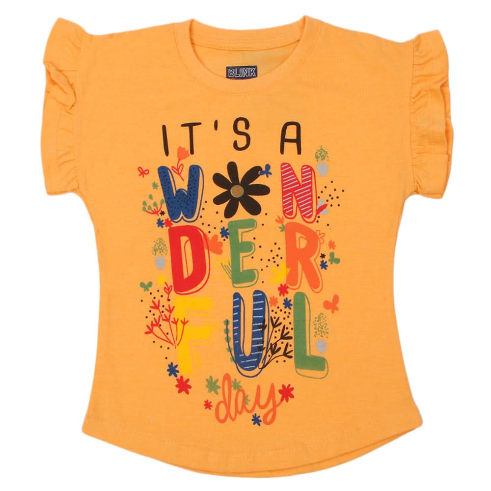 Girls Sando - Peach, Girls T-Shirts, Chase Value, Chase Value