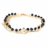 Women's Fancy Bracelet - Golden & Black, Women, Bangles & Bracelets, Chase Value, Chase Value