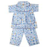 Girls Half Sleeves Sleeping Suit - Blue, Kids, Girls Sets And Suits, Chase Value, Chase Value