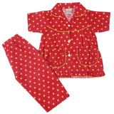 Girls Half Sleeves Sleeping Suit - Maroon, Kids, Girls Sets And Suits, Chase Value, Chase Value