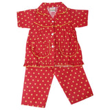 Girls Half Sleeves Sleeping Suit - Maroon, Kids, Girls Sets And Suits, Chase Value, Chase Value