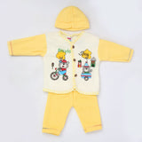 Newborn Boy Full Sleeves Polar Suit 10350 - Yellow, Kids, NB Boys Sets And Suits, Chase Value, Chase Value
